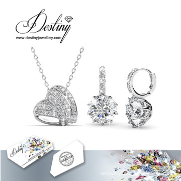 Destiny Jewellery Crystal From Swarovski Prom Set Pendant and Earrings